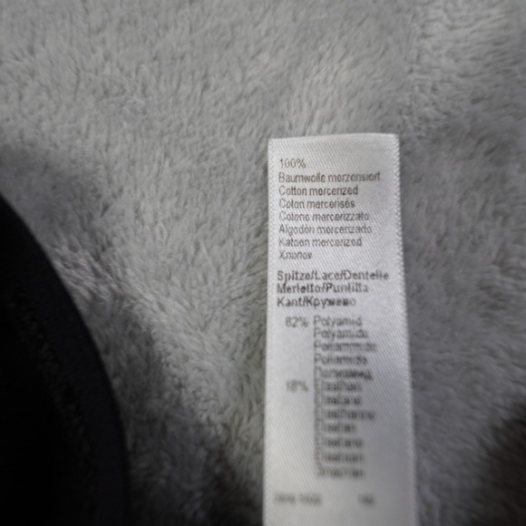 Hanro of Switzerland Womens Shirt Sz Small Black Lace Cotton Luxury Loungewear - Picture 12 of 15